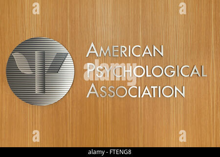 American Psychological Association Lobby Zeichen - Washington, DC USA Stockfoto