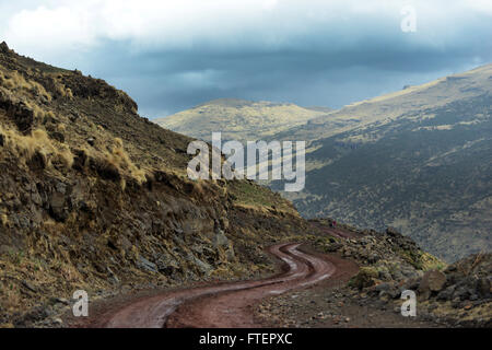 Dramatische Landschaften - Nationalpark Simien, Äthiopien. Stockfoto