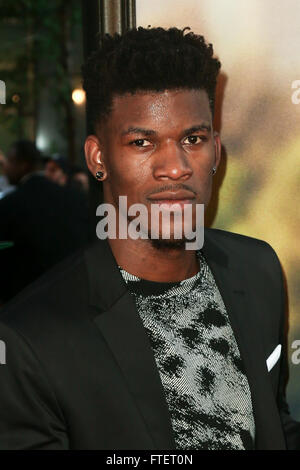 NBA-Spieler Jimmy Butler besucht die "Ted 2" Weltpremiere im Ziegfeld Theatre am 24. Juni 2015 in New York City. Stockfoto