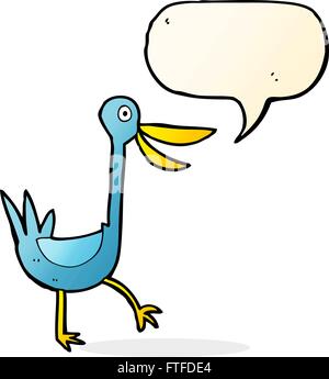 Lustige Comic-Ente mit Sprechblase Stock-Vektorgrafik - Alamy