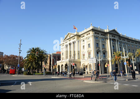 Barcelona, Spanien - 27. Dezember 2015: Military Government Building / Gobierno Militar, Barcelona, Spanien Stockfoto