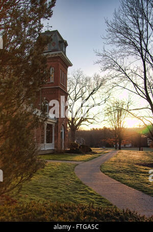 Oneida-Gemeinschaft-Villa, Oneida, New York. Schöne Villa, die einst die Heimat von einer religiösen Gemeinde Stockfoto