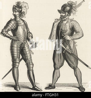 Diese Arbeit aus dem Jahr 1870 erforscht die Schnittpunkte von militärischem und religiösem Leben im Mittelalter und der Renaissance und untersucht den Einfluss sowohl auf gesellschaftliche Strukturen als auch auf kulturelle Entwicklung. Stockfoto