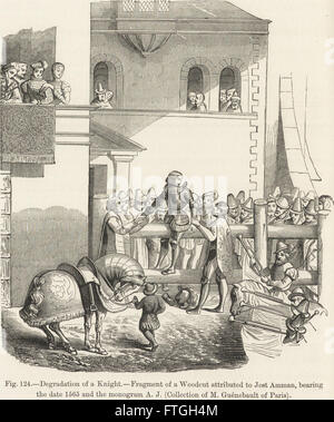 Diese Arbeit aus dem Jahr 1870 erforscht die sich kreuzenden Rollen des militärischen und religiösen Lebens im Mittelalter und der Renaissance und beschreibt soziale, kulturelle und politische Aspekte beider Epochen. Stockfoto