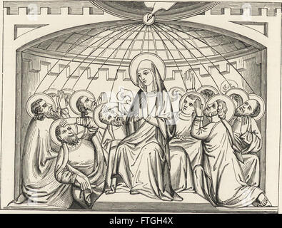 Eine Studie aus dem Jahr 1870 über das militärische und religiöse Leben im Mittelalter und in der Renaissance, die Einblicke in die gesellschaftliche und kulturelle Dynamik dieser Transformationsperioden bietet. Die Arbeit erforscht die Beziehung zwischen militärischer Macht, religiösem Einfluss und sozialen Strukturen. Stockfoto