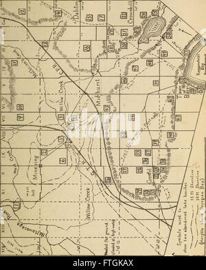 Noten von Seiten des Huron Dörfer in der Gemeinde von Tiny, Simcoe County und angrenzenden Bauteilen. Im Hinblick auf die Identifizierung dieser Dörfer besucht und beschrieben von Champlain vorbereitet und die Stockfoto