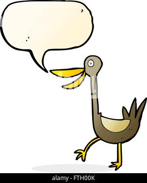 Lustige Comic-Ente mit Sprechblase Stock-Vektorgrafik - Alamy
