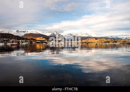 Hafen von Ushuaia, Feuerland, Patagonien, Argentinien Stockfoto