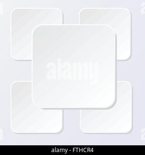 Weißen Quadrate abstrakten Hintergrund Vektor-illustration Stock Vektor