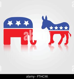 Abbildung von politischen Symbolen Stock Vektor