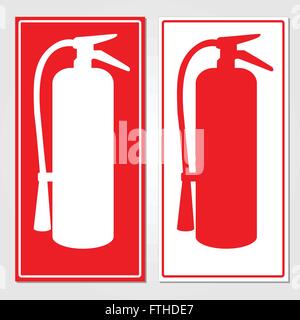 Feuerlöscher Schilder Vektor-illustration Stock Vektor