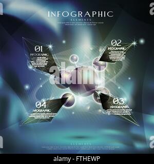 hallo Tech Metal ball Infografik Elemente Vorlage Stock Vektor