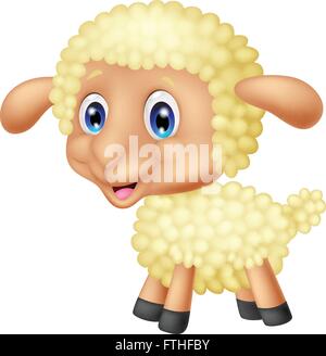 Baby Sheep Cartoon Stock Vektor