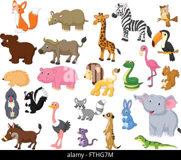 Wild Animal cartoon Sammlung Stock Vektor
