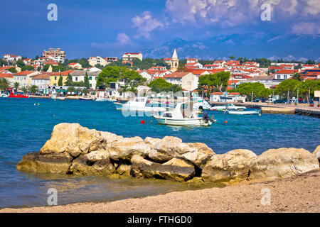 Novalja-Strand und dem Meer auf der Insel Pag, Kroatien Stockfoto