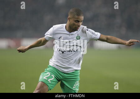 Kévin Monnet-Paquet wenn eine Liga entsprechen Stade Rennais - AS Saint-Étienne 4. Februar 2016 in Roazhon Park, Rennes Stockfoto