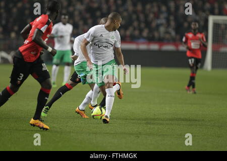 Kévin Monnet-Paquet wenn eine Liga entsprechen Stade Rennais - AS Saint-Étienne 4. Februar 2016 in Roazhon park Stockfoto