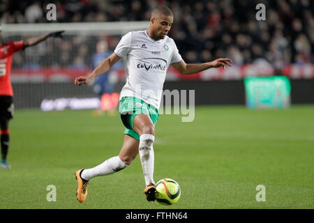 Kévin Monnet-Paquet wenn eine Liga entsprechen Stade Rennais - AS Saint-Étienne 4. Februar 2016 in Roazhon Park, Rennes Stockfoto