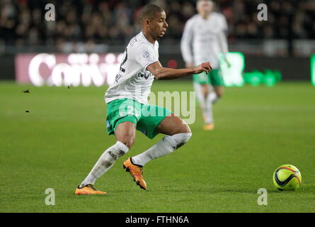 Kévin Monnet-Paquet wenn eine Liga entsprechen Stade Rennais - AS Saint-Étienne 4. Februar 2016 in Roazhon Park, Rennes Stockfoto