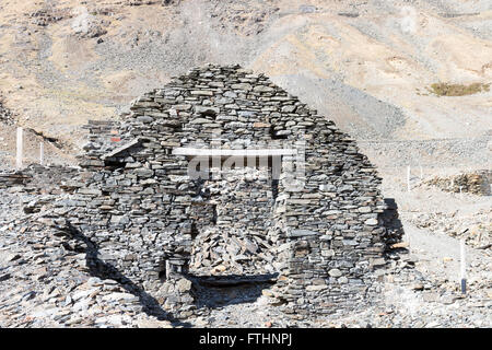 Verlassene Blei-Mine bei Cwmystwyth Ceredigion, Wales Stockfoto