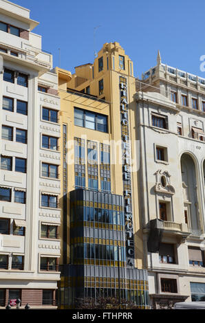 Rialto Theatre, "Placa de l'Ajuntament", Valencia, Spanien Stockfoto