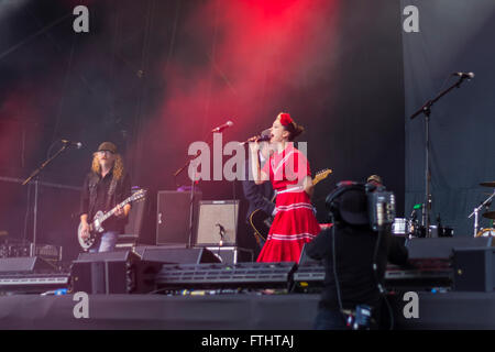 Imelda May & Levellers auf Blackheath Festival, Blackheath, London, England, Vereinigtes Königreich Stockfoto