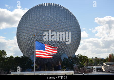 Epcot ist das zweite von vier Themenparks von Walt Disney World Stockfoto