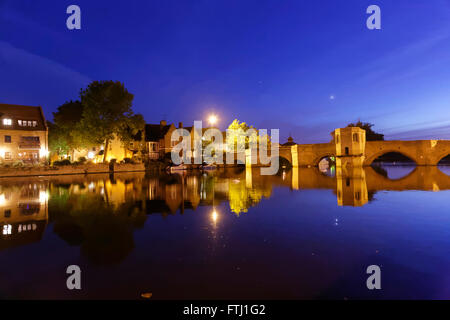 St Ives, Cambridgeshire und der Fluss Great Ouse Stockfoto