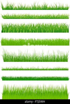 Grünen Rasen gesetzt. Vektor-illustration Stock Vektor