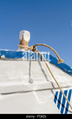 Detail von einem Holzboot Stockfoto