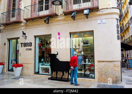 Toro-Shop, Gourmet-Supermarkt, Altstadt, Malaga, Andalusien, Spanien Stockfoto