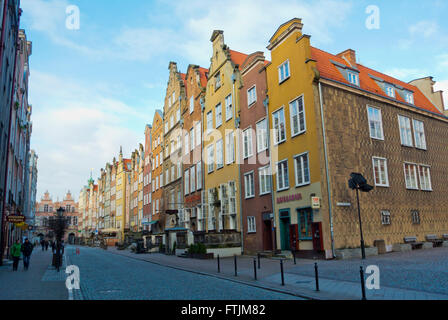 Piwna Strasse, Glowne Miasto, Main Stadt, Danzig, Pommern, Polen Stockfoto