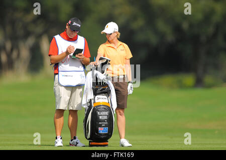 Orlando, Fla, USA. 17. November 2011. Karrie Webb in der ersten Runde der CME Group Titelverteidiger im Grand Cypress Resort am 17. November 2011 in Orlando, Florida ZUMA PRESS/Scott A. Miller © Scott A. Miller/ZUMA Draht/Alamy Live News Stockfoto