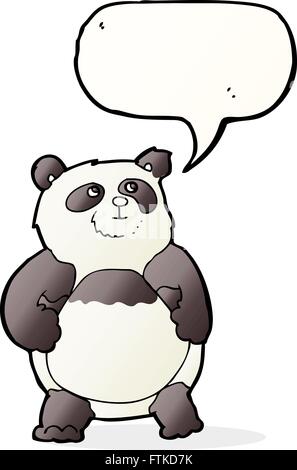 Cartoon Panda mit Sprechblase Stock Vektor