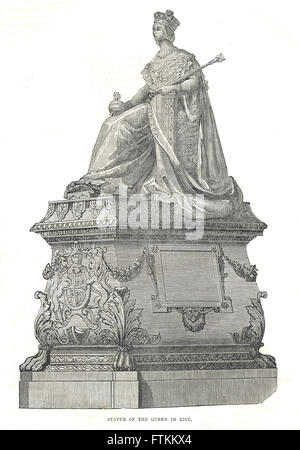 Statue der Königin Victoria in Zink bei der Weltausstellung 1851 Stockfoto