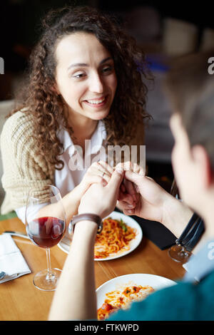 Blick auf Freund Stockfoto