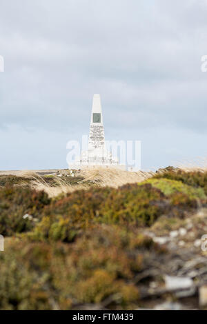 Royal Fleet Auxillary Services Denkmal für Crew von Sir Galahad und Sir Tristram bei Bluff Cove, East Falkland, Falkland-Inseln Stockfoto