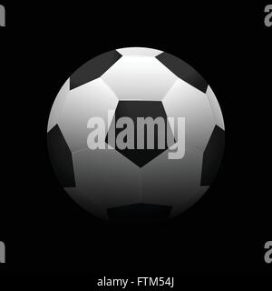 Soccer Ball-Vektor-Illustration auf einem dunklen Hintergrund Stock Vektor