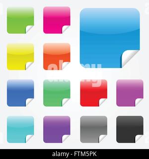 Bunte Web-Aufkleber Stock Vektor