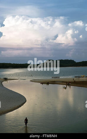 Alter Chao Flussstrand in Rio Tapajos Stockfoto
