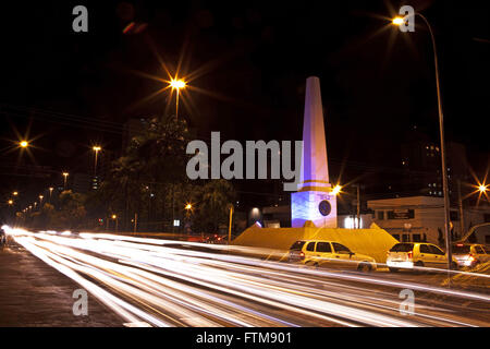 Obelisk der Avenue Juli 14 der Stadt Campo Grande Stockfoto