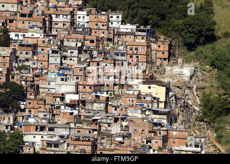 Ansicht der Rocinha Favela in Rio De Janeiro Stockfoto