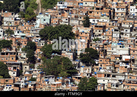 Ansicht der Rocinha Favela in Rio De Janeiro Stockfoto