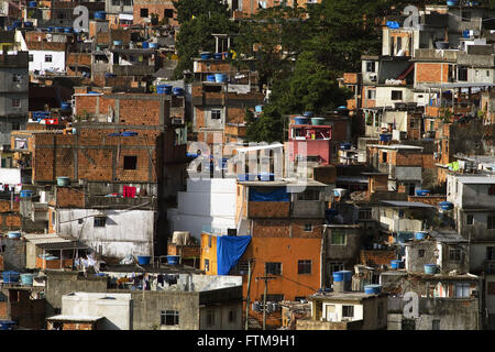 Ansicht der Rocinha Favela in Rio De Janeiro Stockfoto