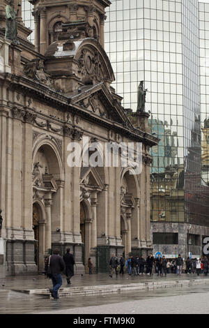 Cathedral Plaza de Armas in Santiago - Chile - Bau aus dem 16. Jahrhundert Stockfoto