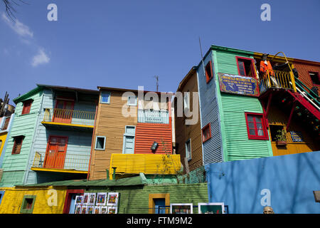 Caminito Straße - Museum unter freiem Himmel - La Boca Nachbarschaft Stockfoto