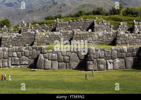 Ruinen in Festung von Sacsayhuaman - Region Cusco in Peru Stockfoto