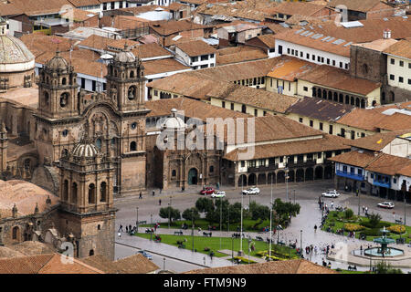 Iglesia De La Compania in der Plaza de Armas - historisches Zentrum von Cusco - Peru Stockfoto