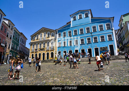 Bewegung der Touristen vor das Stadtmuseum und Casa de Jorge Amado Stiftung Recht Stockfoto