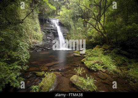 Ipiranguinha Wasserfall in Cunha Kern Serra Mar State Park Stockfoto